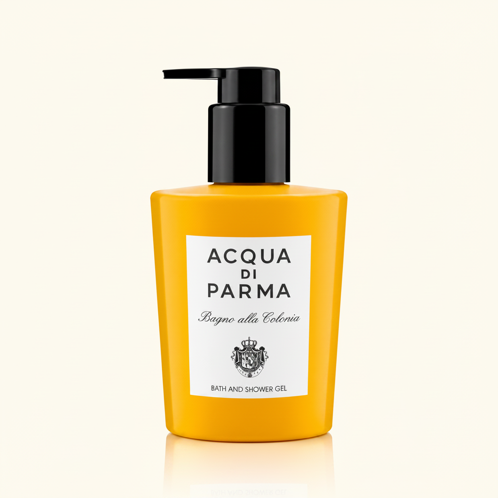 Acqua di Parma Alle Colonia Bath & Shower Gel 300ml on cream background